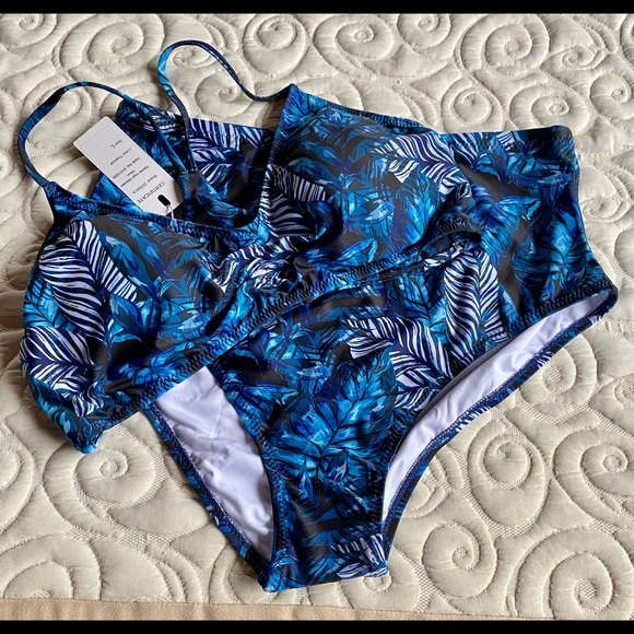 🌴Zeraca Highwaisted Strappy/Racer Back Bikini🌴NWT - Picture 3 of 8